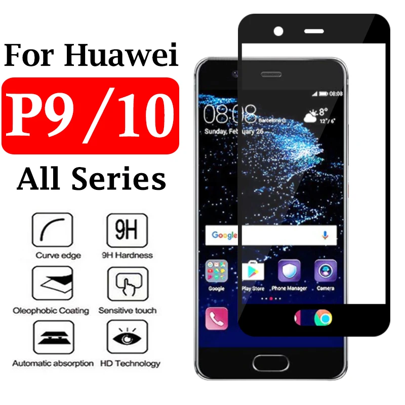 Защитный Стекло на для Huawei P9 Lite 2017 Экран протектор Huavei P10 свет Pro закалённое
