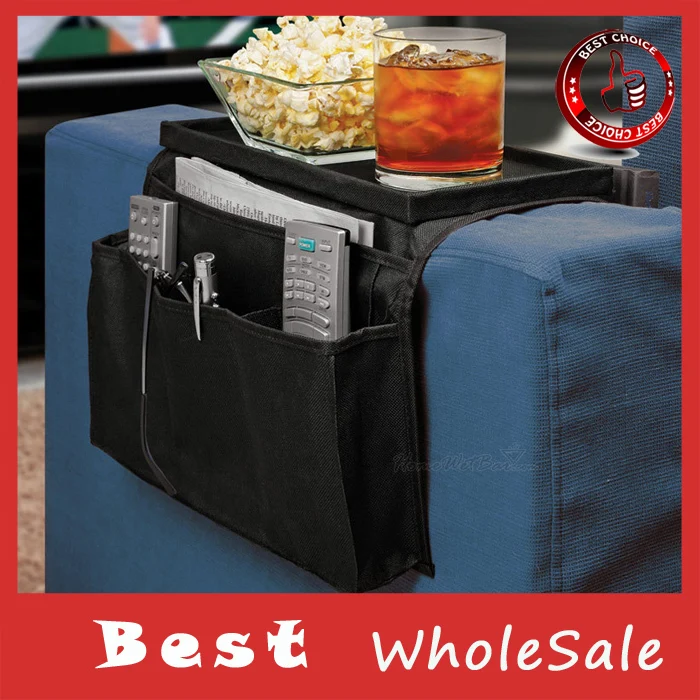 6 Pockets Sofa handrail Couch armrest Arm Rest Organizer Remote Control Holder bag On TV sortage Folding | Дом и сад