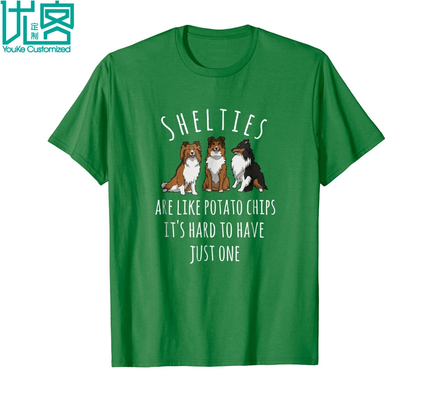 

Shelties Like Potato Chips Sheltie Shirt Sheltie Mom Gift 2019 Summer Men's Short Sleeve T-Shirt
