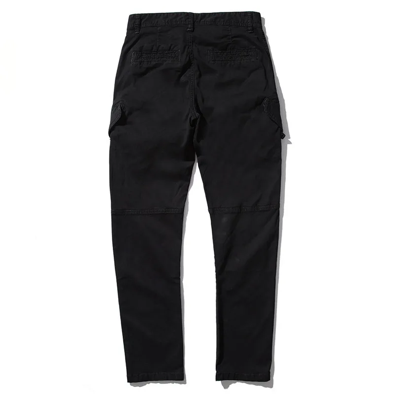 2019 New Men Casual Pants Cotton Men s Summer Casual Multi Pocket Zipper Cargo Pants Military 5