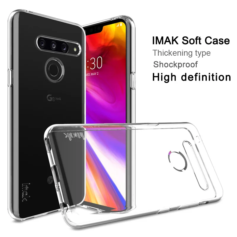 For LG G8S ThinQ Case Cover IMAK UX-5 Series Clear Soft TPU Gel Back Shockproof Thickening Type Skin |