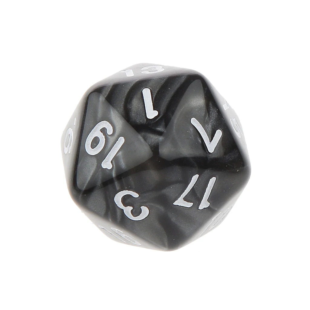 High Quality 10pcs Twenty Sided Dice D20 Playing D&D RPG Party Games Dices White Educational Kid 's Intellectual Development Toy