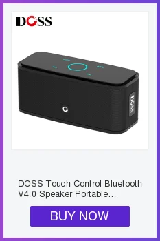 DOSS Портативный беспроводной Bluetooth динамик 12 Вт стерео с басом и встроенным микрофоном Hands free для телефон вибрационный динамик