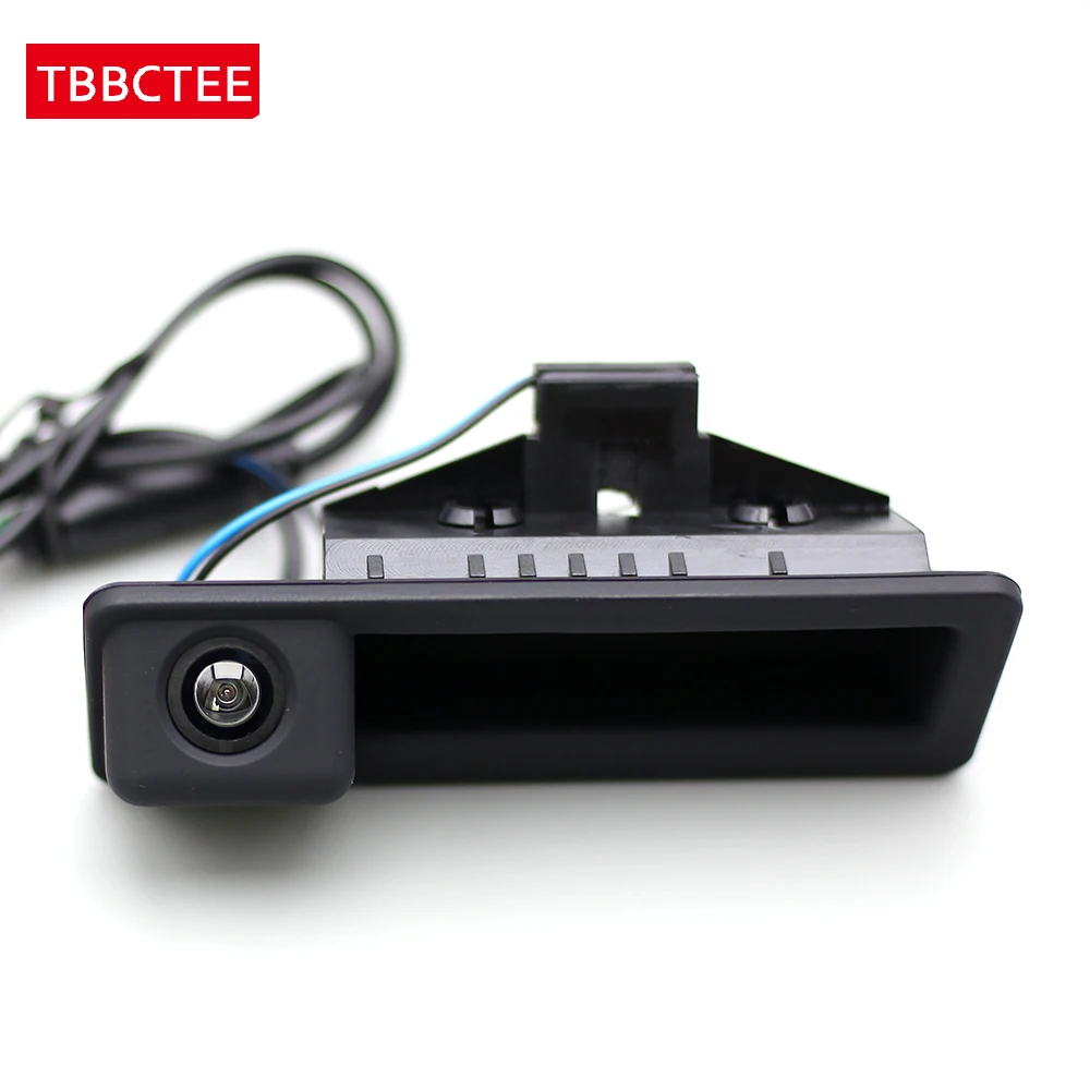 

Car Rear View Reverse Backup Parking Camera For BMW X5 E53 E70 HD Trunk Handle Night Vision Water Proof Camera NTSC RCA