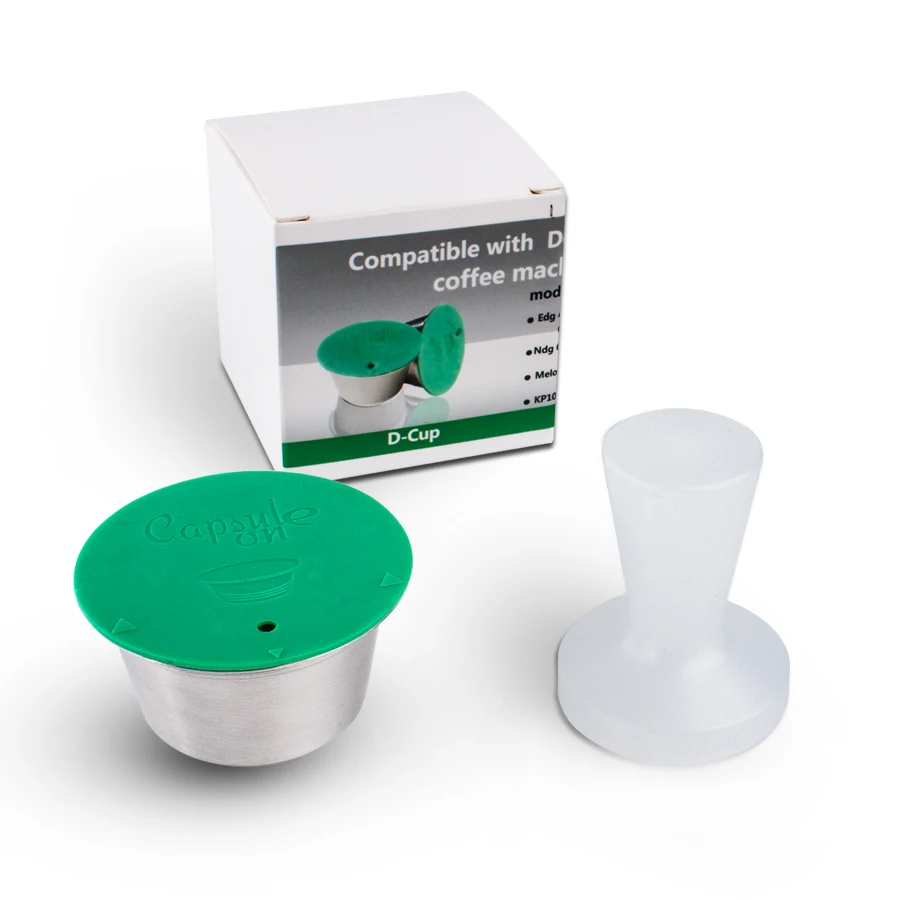 

Capsulone/STAINLESS STEEL Metal capsule Compatible with dolce gusto coffee Machine Refillable Reusable capsule and tamper
