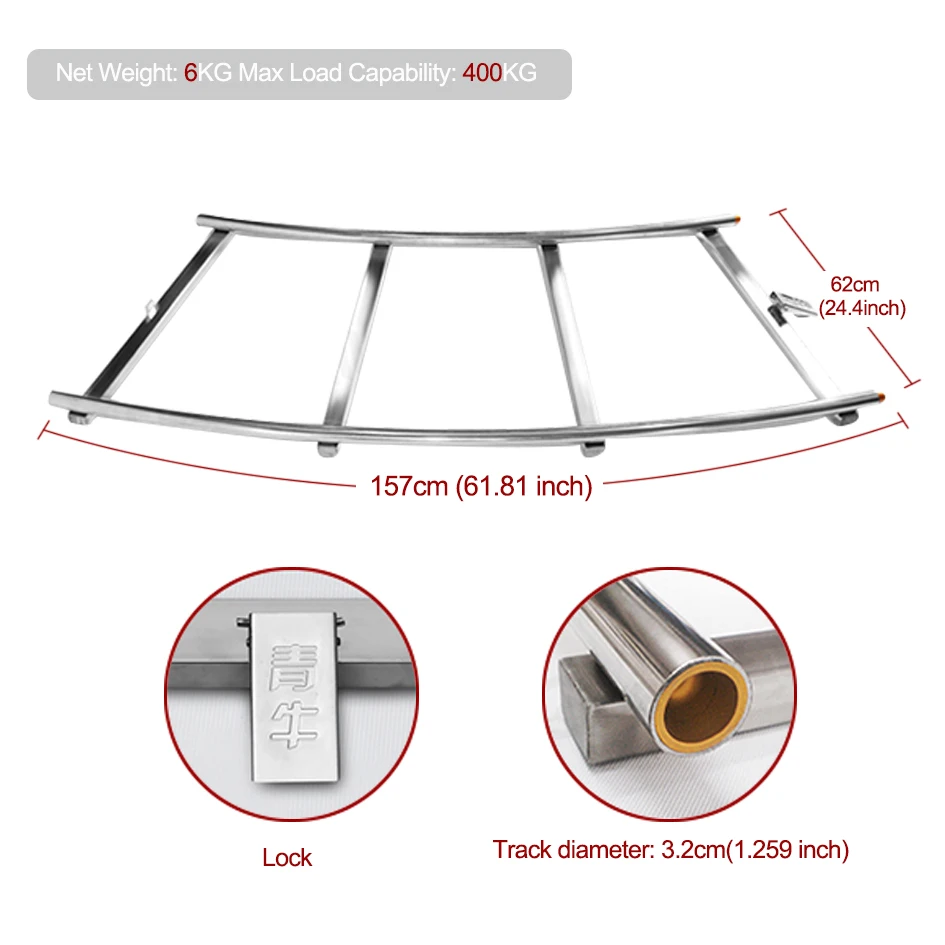 Максимальная нагрузка 400lbs сверхмощный нержавеющий изогнутый и прямой рельс+ тележка автомобиль для видео