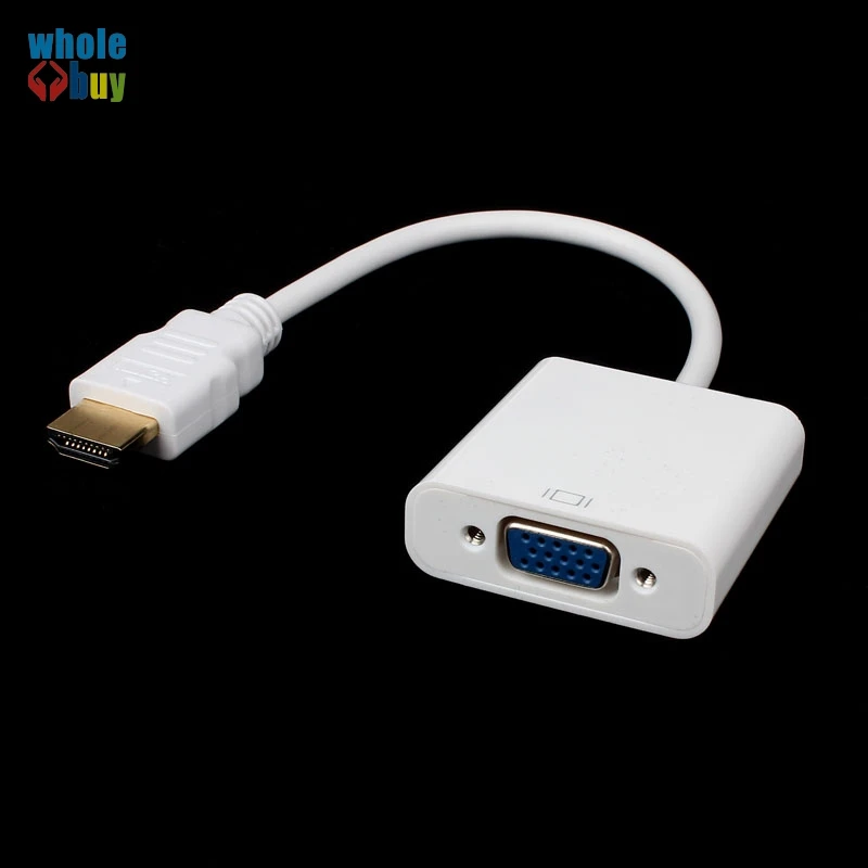 HDMI к VGA конвертер адаптер+ аудиовыход 3,5 мм full HD 1080P черный белый для xbox 360 HDMI к VGA 3,5 50 шт./партия