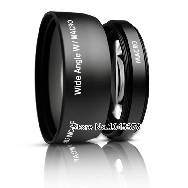 58 мм 0.45x Широкоугольный объектив рыбий глаз с макро для Canon DSLR T1i T2i XTi XSi|0.45x wide angle|wide