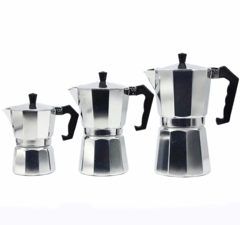 Алюминиевый гейзерная Кофеварка итальянский эспрессо Maker может