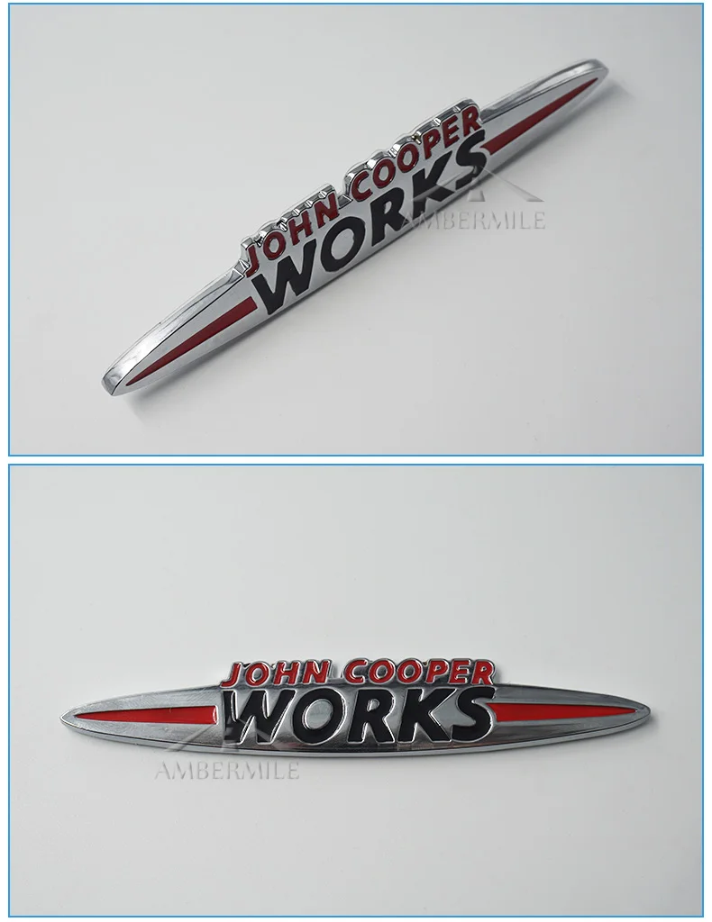  Metal Mini JCW Stickers Emblem Car Body Sticker for Mini Cooper Countryman JCW F56 R56 R60 R53 Accessories Car-styling (3)