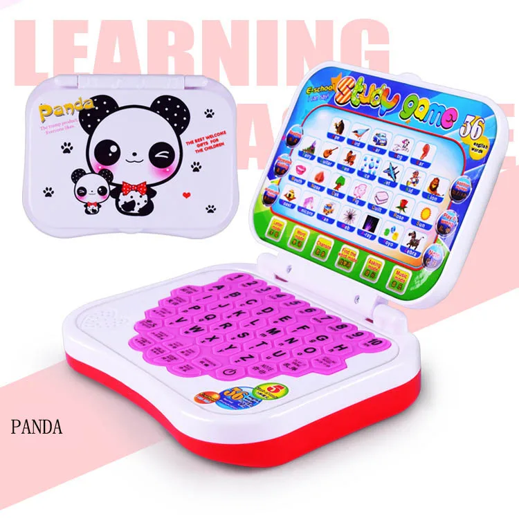 Мини-мультфильм раза Многофункциональный Обучающая машина обучения Образование Игрушечные лошадки детей головоломки компьютер - Цвет: Panda