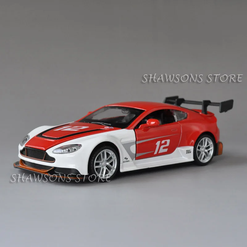 

Diecast Racing Car Model Toys 1:32 Aston Martin Vantage GT3 Pull Back Replica with Sound & Light