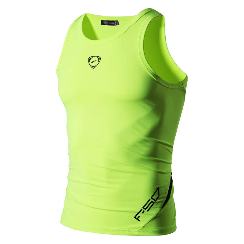 Новое поступление мужская повседневная быстросохнущая приталенная рубашка без рукавов Топы И Футболки размер s m l xl XXL LSL3306(пожалуйста, выберите размер США - Цвет: GreenYellow
