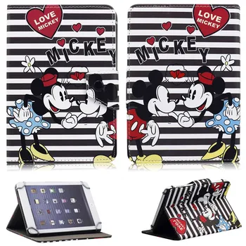 

Cartoon Printed Leather Flip Stand Cover Universal 9.7 inch To 10.1 inch Tablet PC Shockproof Case For iPad 2 3 4 For Samsung