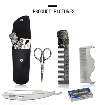 

New Arrivals Men Beard Shaping Styling Template Comb Transparent Comb MoustacheTemplate Trimming Moulding Tool M0418