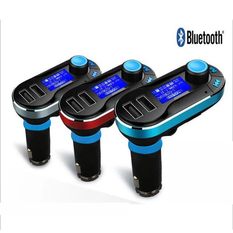 Hot voiture FM Transmitter Wireless Bluetooth Music Hands-free Calling Wireless MP3 Player Car Kit USB Charger SD LCD 3 Color