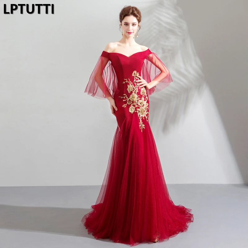 

LPTUTTI Sequin Embroidery New For Women Elegant Date Ceremony Party Prom Gown Formal Gala Events Luxury Long Evening Dresses