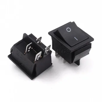 

KCD4-201 25X31mm 4 Pin 2 Position 16A 250V 20A 125VAC ON-OFF DPST Snap in Black Big Rocker Switch