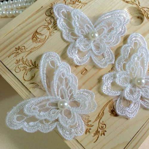 GLace 20 шт./лот ebmroidery бабочка кружево своими руками ремесло аксессуары для ногтей бисера Кружева TX900