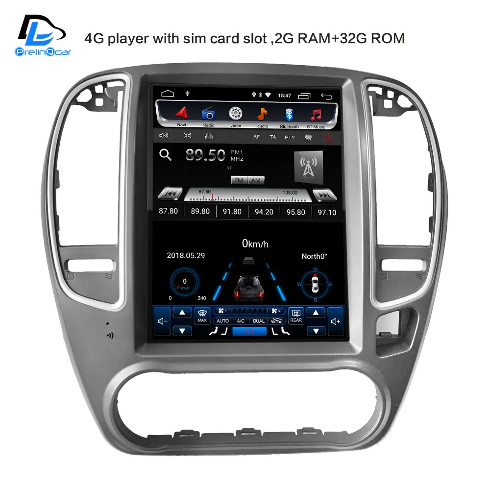  32G ROM Vertical screen android 9.0 gps multimedia radio player in dash for nissan classic Sentra S