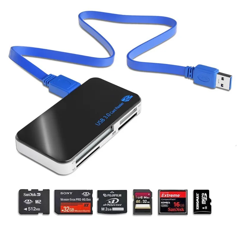 Baolyda Micro USB кард-ридер 3,0 SD/TF кардридер USB 3,0 все в одном SD/Micro SD/TF/CF/MS компактная флеш-карта