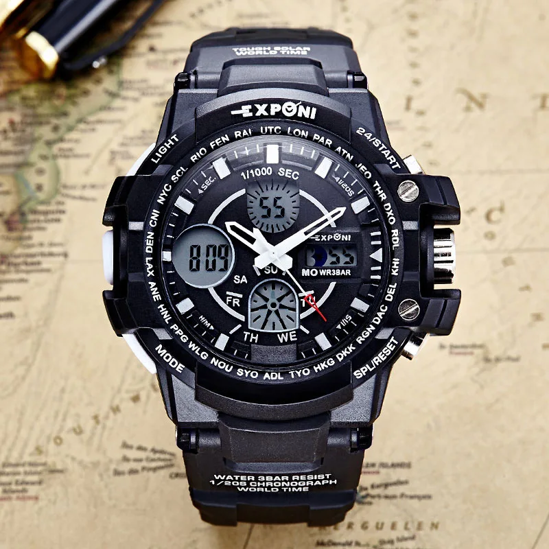 Date Chronograph Men Watch Waterproof Fashion Casual Silicone Strap Military Sport Watches Clock Relogio masculino