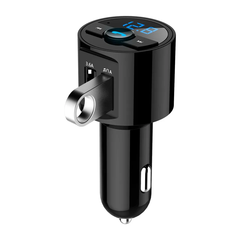 Автомобильное зарядное устройство с двумя usb портами Bluetooth 12 в 24 автомобильный