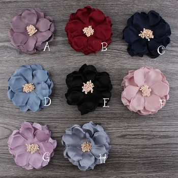 

20pcs/lot 8cm 8colors Newborn Korean Cloth Felt Flower For Kids Girls Hair Accessories Handmade Fabric Flowers For Headbands