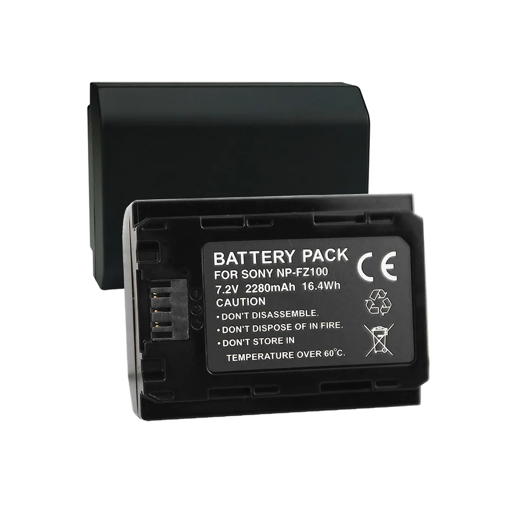 2Pcs NP-FZ100 NPFZ100 NP FZ100 Battery+Smart LED Dual USB Charger for Sony NP-FZ100 BC-QZ1 Sony a9 a7R III a7 III ILCE-9