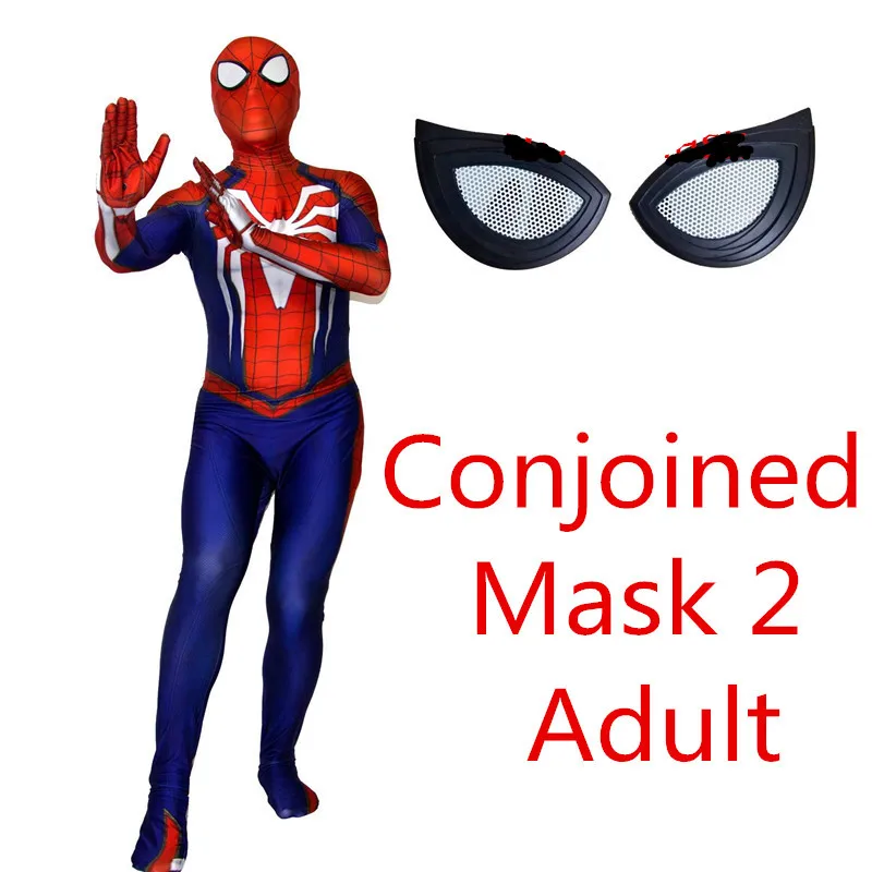 Игра PS4 паук косплей 3D печатных спандекс человек костюм боди Zentai комбинезон Супер Герои Хэллоуин для детей и взрослых - Цвет: Conjoined Adult 2