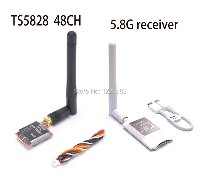 

Mini 5.8G FPV Receiver UVC Video Downlink OTG VR Android Phone + TS5828 5.8Ghz 48Ch 600mW FPV AV Wireless Transmitter