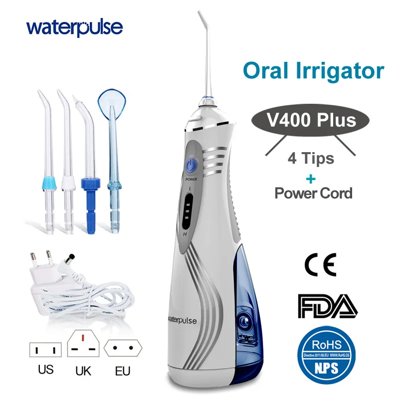 

Waterpulse V400Plus Oral Irrigator Electric Rechargeable Portable Water Jet Dental Flosser Teeth Cleaning Oral Dental Floss