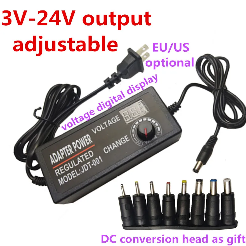 

Power adapter Adjustable DC 3V 5V 6V 7V 8V 9V 10V 11V 12V 14V 15V 16V 17V 18V 19V 20V 21V 22V 23V 24V 2A Power Supply display