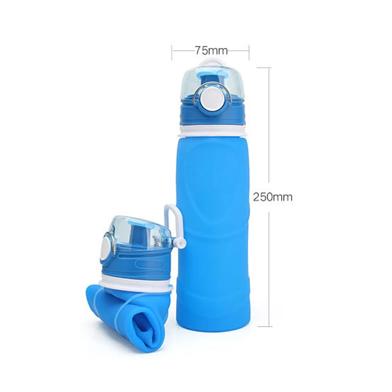 750ml Food Grade Silicone Cycling Bottle Foldable Bicycle Outdoor Sport Water Kettle Hiking Climbing Cup Bicycle Hydration U0088 (13)