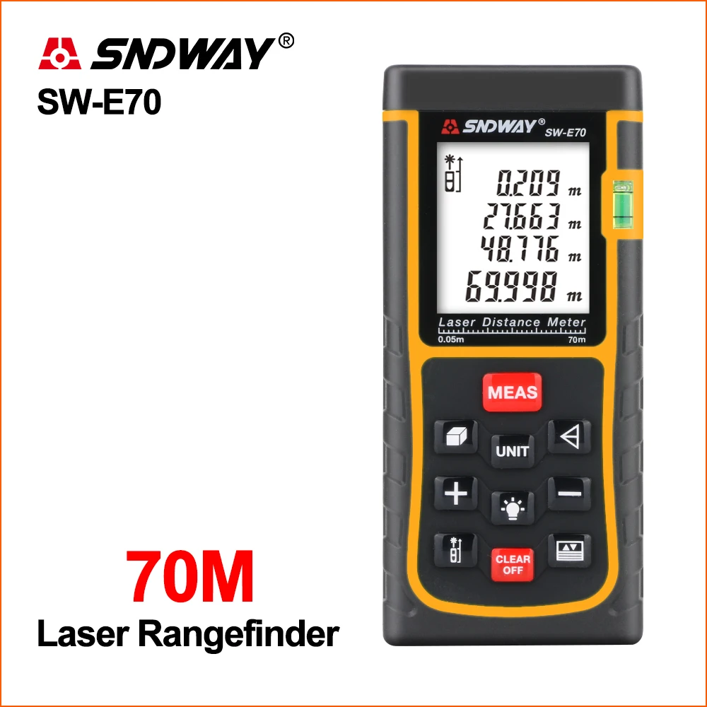 

SNDWAY Laser Rangefinder Distance Meter Hunting Rangefinder Range Finder Digital Mini Handheld SW-E70 70M Laser Distance Meters