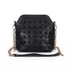 Высококачественные Женские сумки-мессенджеры из натуральной овечьей кожи, женские сумки с заклепками, повседневные женские сумки на плечо, дорожная сумка