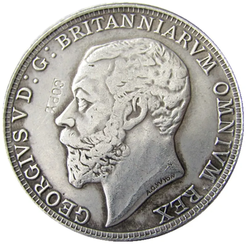 

UF(86) Great Britain George V silver Proof Pattern Crown 1910 Silver Plated Letter Edge Copy Coin