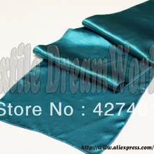 Темно-бирюзовый 1" x 108" атласный настольный бегун Свадебные украшения/вечерние украшения/Свадебные украшения для вечеринок