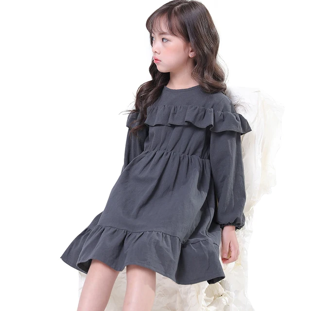 chinese style simple dresses age for 3 10 yrs baby girls long sleeve ...