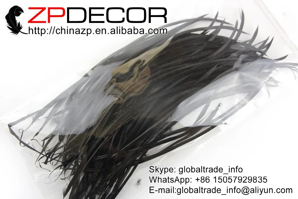 Goose Biot Feather Dyed Black (1)