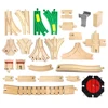 Wooden Railway Track Toy Universal Accessories Competible for Thomas All Brands Track Educational Rail Train Car Toys for Kids 1