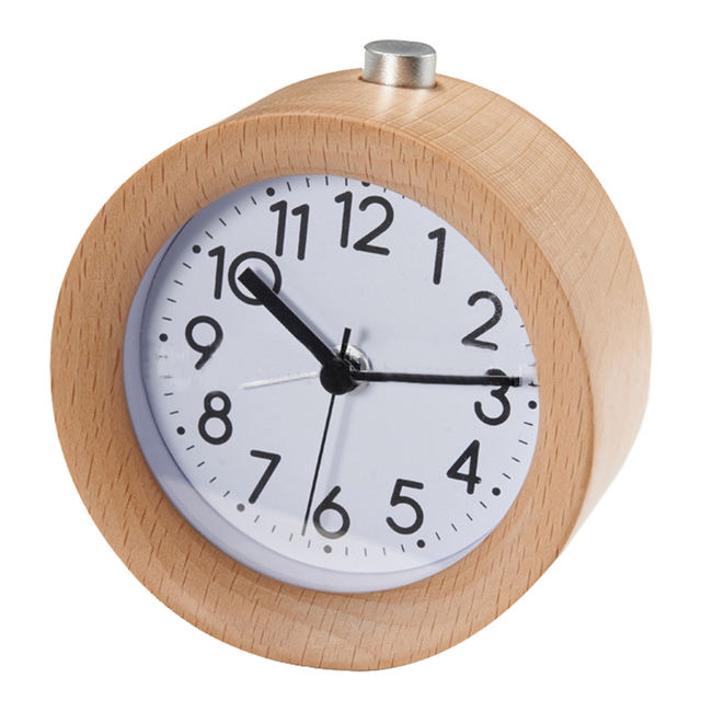 HOT Led Alarm Clock,Wooden LED Digital Alarm Clock, Displays Time Date Week And Temperature, Cube Wood-shaped Sound Control De