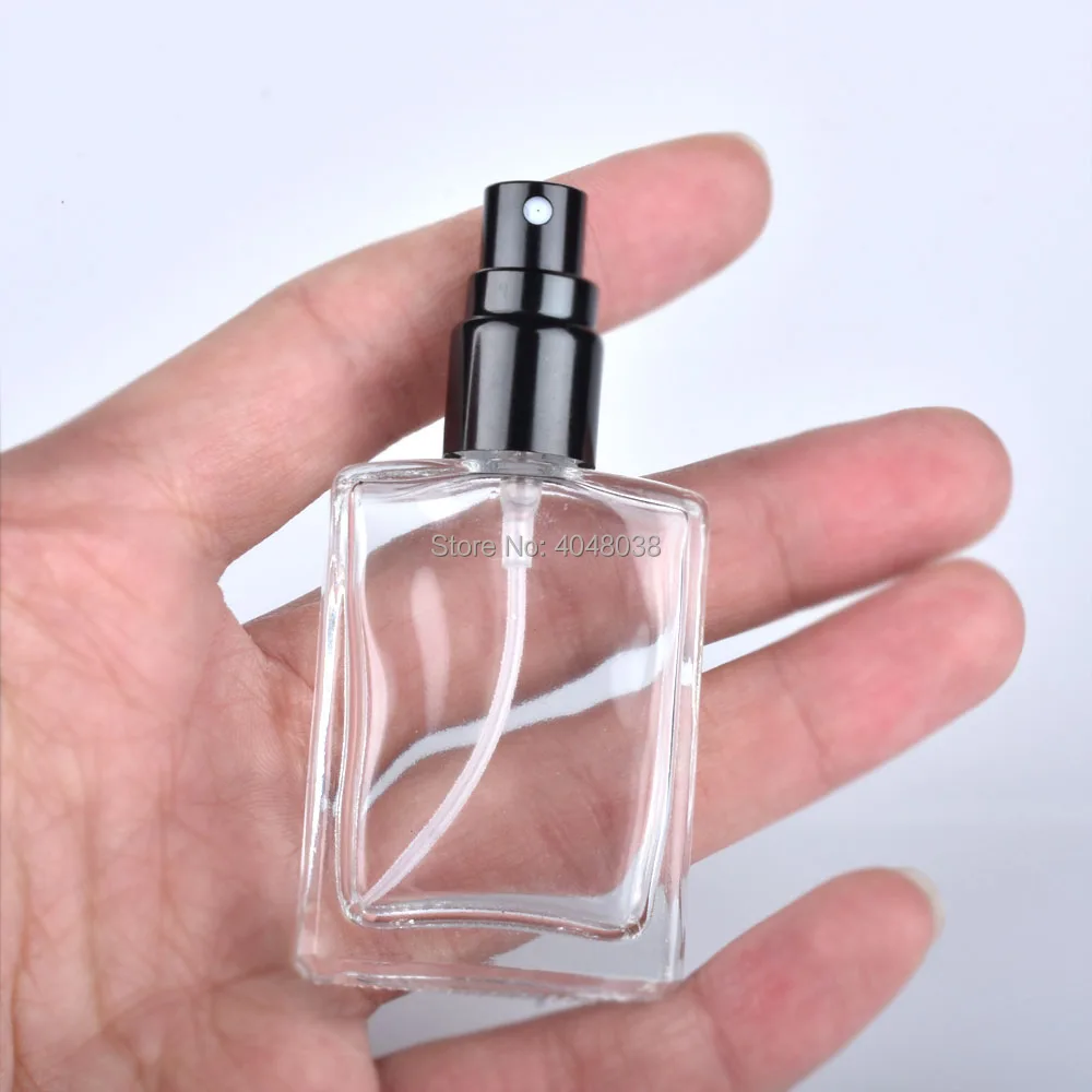 15 ML Cosmetic Compact Empty Perfume Bottle Transparent Pressed Spray Container Frosted Little Square Glass Filling Bottles (2)