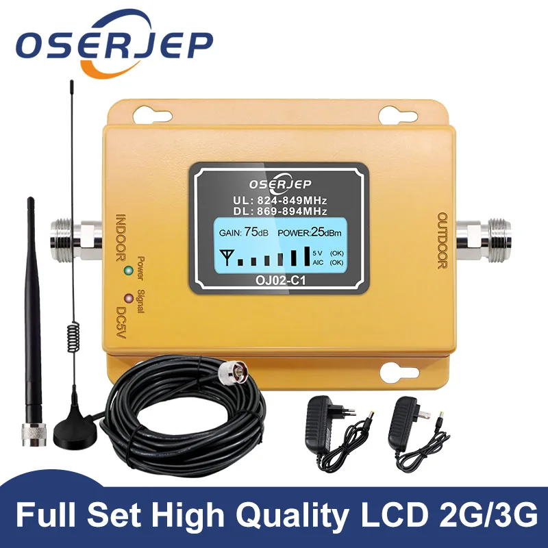 

CDMA Repeater 850 MHz 70dB LCD 2G 3G 4G 850mhz UMTS GSM CDMA Mobile Phone Signal Repeater Booster Cell Phone Signal Amplifier