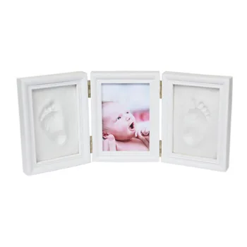 

Cute Baby Photo frame DIY handprint Imprint Air Drying Soft Clay Footprint Kids Casting Parent-child hand inkpad fingerprint