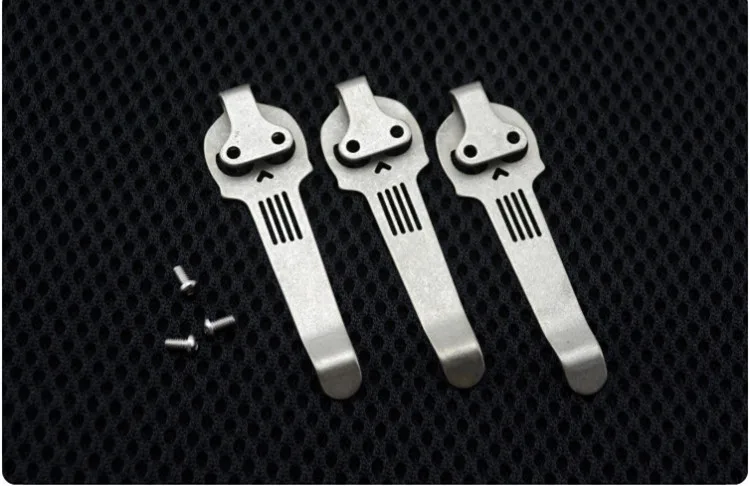 Hotselling Pocket Clip For Knife DIY Skull EDC Knife Material TC4 Titanium alloy Knife Clip belt flashlight K sheath Pocket Clip