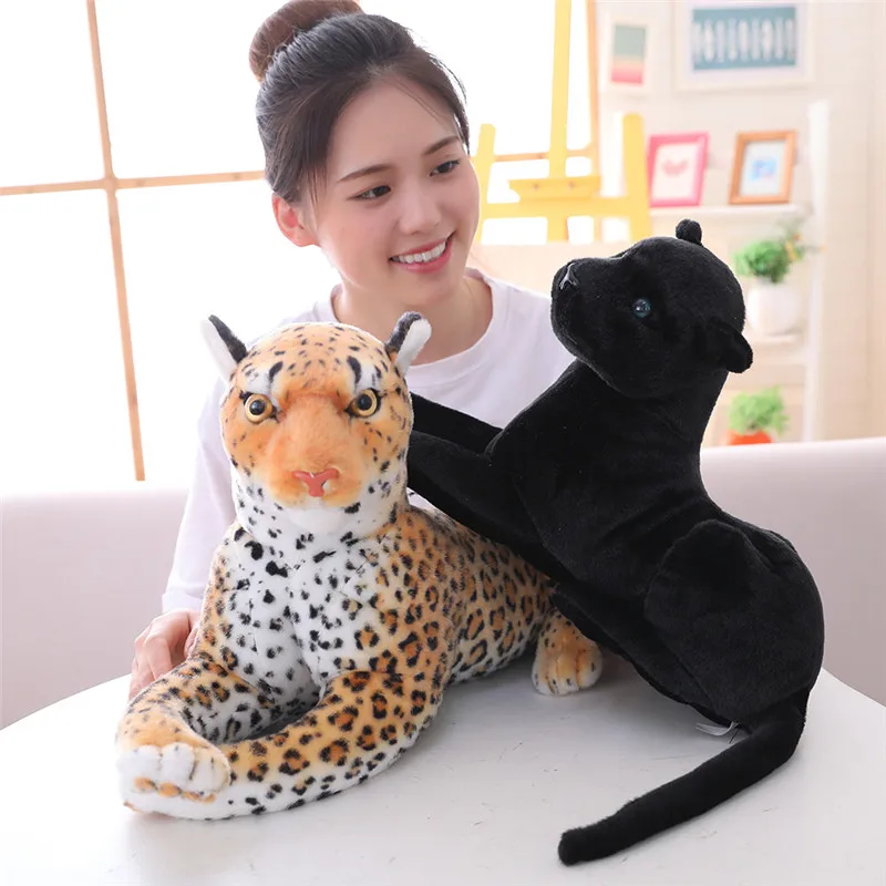 30/40/50cm Simulation Leopard Panther Stuffed Animal Plush Doll Lovely Tiger Soft  Pillow Cushion Birthday Gift Party Toys