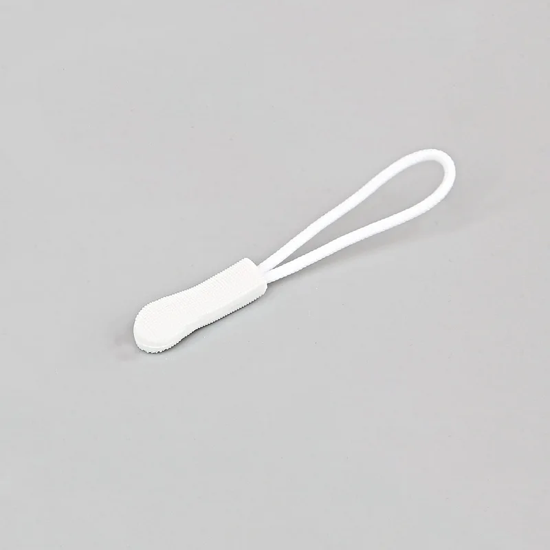 10/20pcs Pack Zipper Pull Cord Strap Fastener Black/White Camping Gym Suit Outdoor Backpack Garment Bag Parts Accessories