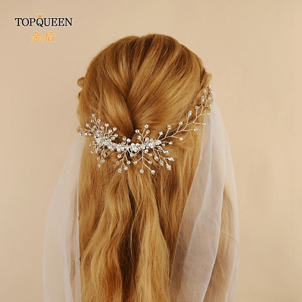 TOPQUEEN, много стилей, украшение для волос, свадебная расческа, свадебные аксессуары для волос, расческа для волос, аксессуары для волос, повязки на голову