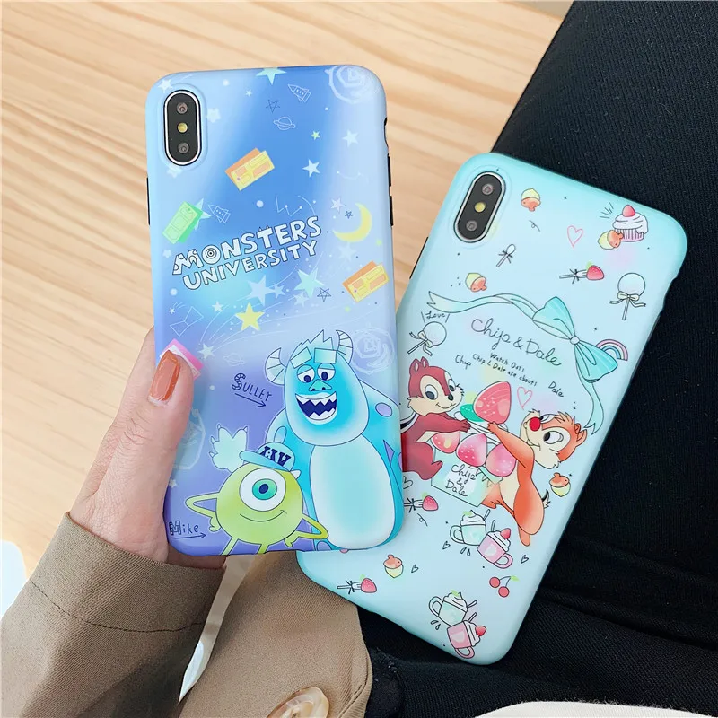 

Cute Cartoon Monsters University Phone Case For iphone X XR XS MAX Funny squirrel Soft IMD cover For iphone 6 6s 7 8 Plus case